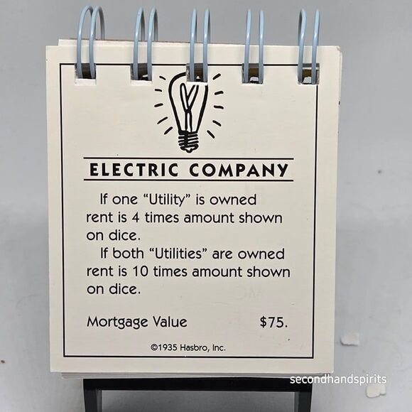 Hand-Assembled Monopoly-Themed Mini Journal -Electric Company - Picture 1 of 1